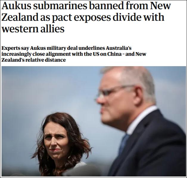 澳大利亚要造核潜艇，新西兰总理：老规矩，不准驶入我水域
