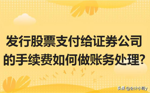 发行股票支付给证券公司的手续费如何做账务处理科目「证券发行费用会计处理」