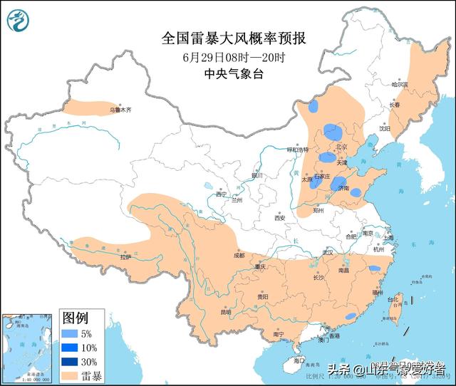 重要天气预报 今天山东等十余省份有暴雨 后期雨带逐渐北抬 全网搜