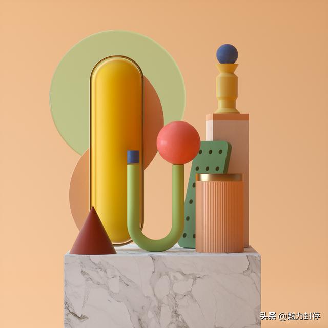 颜色精致、赏心悦目的C4D作品