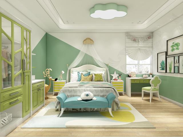 涂刷儿童房时，一定要选好材料，环保和质量同样重要