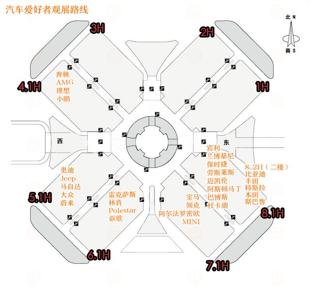 上海工程机械宝马展分布图