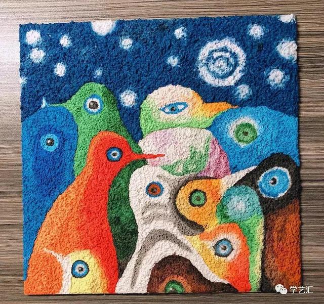 纸浆画简单好看的纸浆画