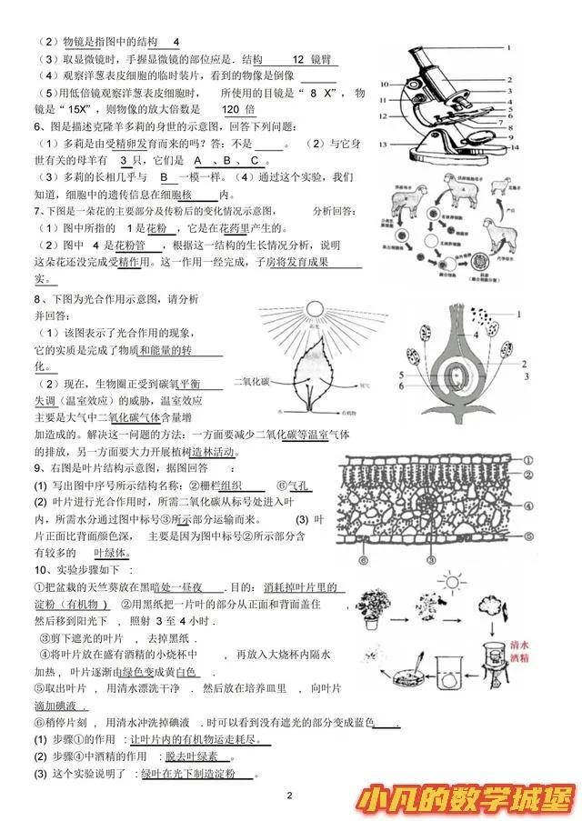 新初一历史地理生物考点归纳20几页内容史地生知识点全覆盖拿满分