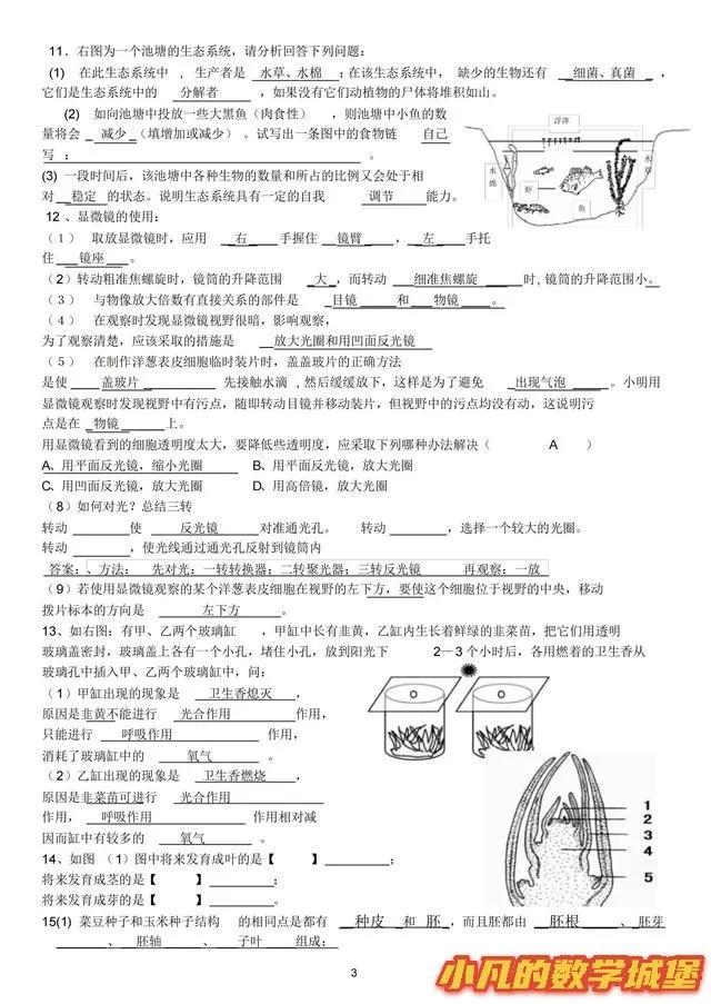 新初一历史地理生物考点归纳20几页内容史地生知识点全覆盖拿满分