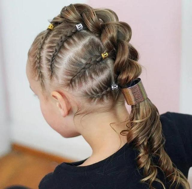 小女孩长发发型图片编发 小女孩发型图片 辫子 儿童 长发