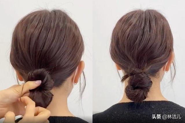 秀智最爱的低扎丸子头，温柔又知性，手残党用这4个方法也能扎好