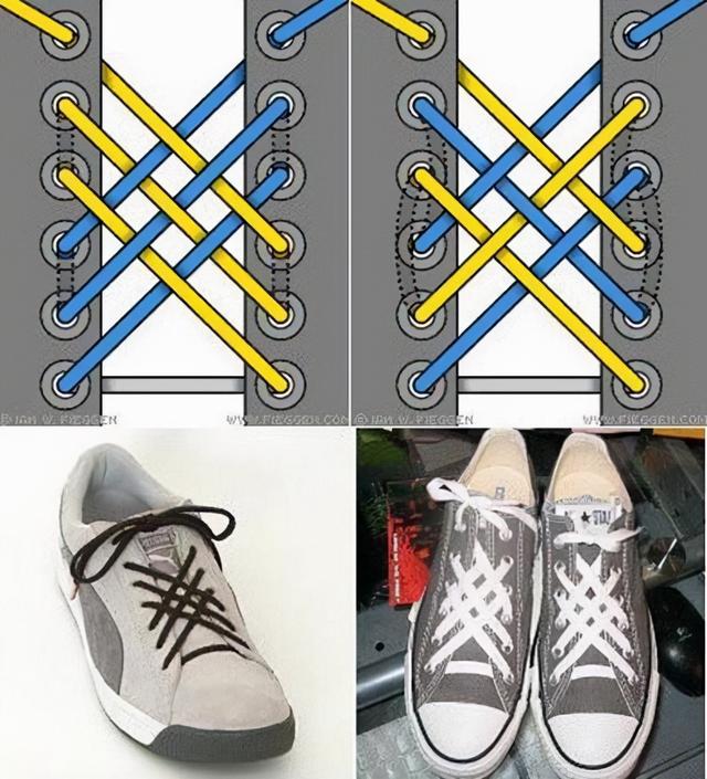ro的鞋带的系法图解图片