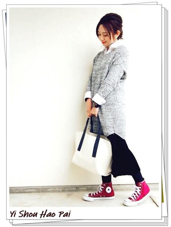 红鞋子搭配什么裤子好看（红色匡威鞋的秋冬穿搭27例）