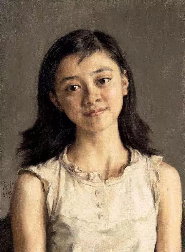 静物前的姑娘