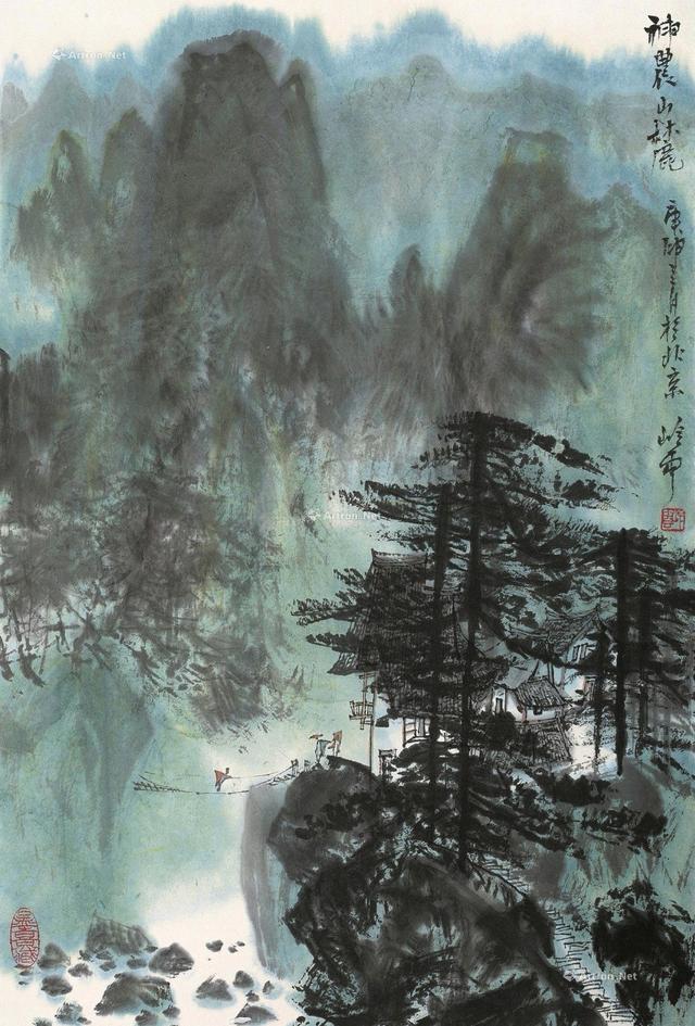 秦凌云写意山水画古色古香，充满活力插图