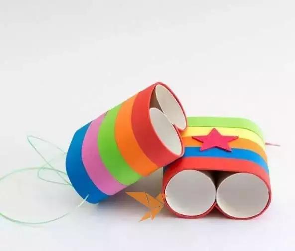 ▽▽▽第10步:这样漂亮的彩虹望远镜玩具就制作完成了▽▽▽第9步