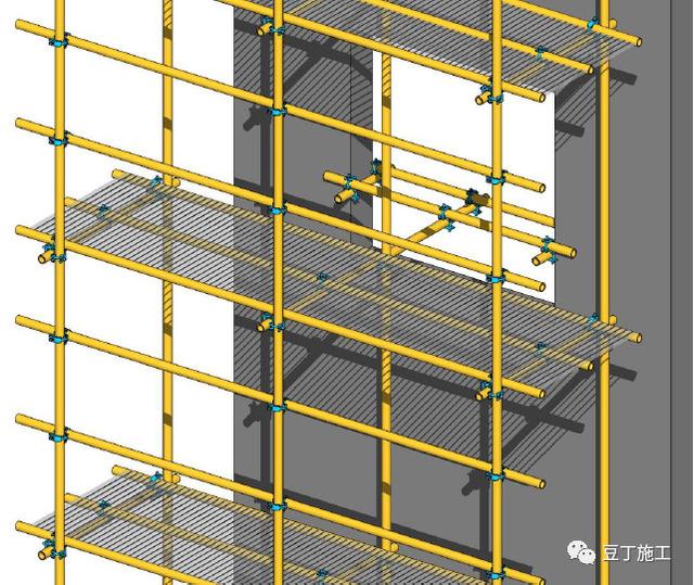 脚手架洞口、连墙件如何搭设？立体图画出来，一看就明白