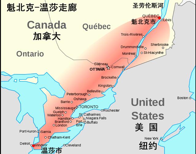 加拿大温莎市地图(加拿大温莎地理位置)-星座梦城