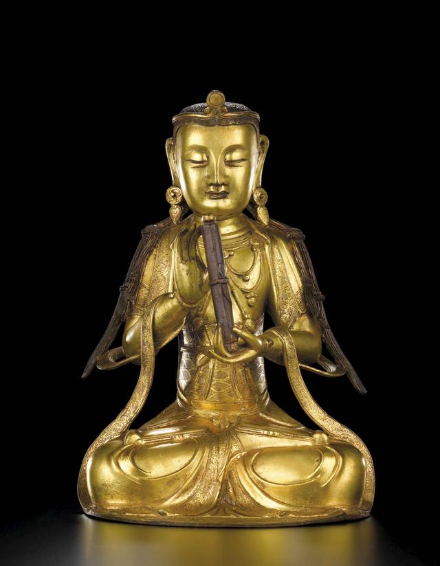 明代,文殊菩萨,高33,海外私人藏明代,男相文殊,瀚海2008男相金刚萨垛