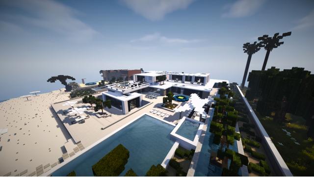 我的世界海景别墅,花式炫富我的世界毫不费力坐拥海景房(我的世界最美