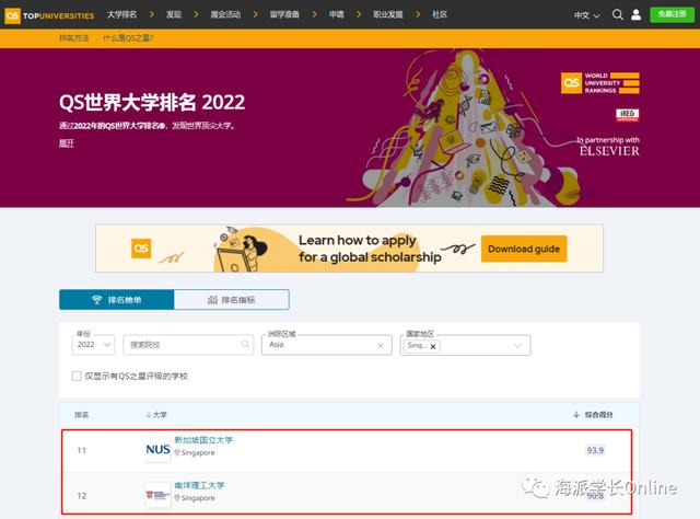 「海派學長」關于新加坡留學申請指南