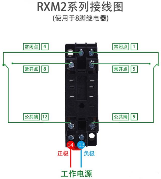 中间继电器接线图,中间继电器底座接线图详解