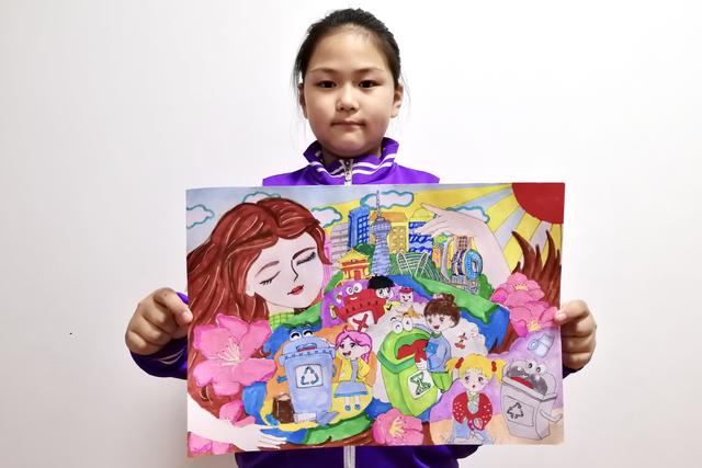 二年级垃圾分类绘画作品,沈阳小学生垃圾分类绘画作品展示