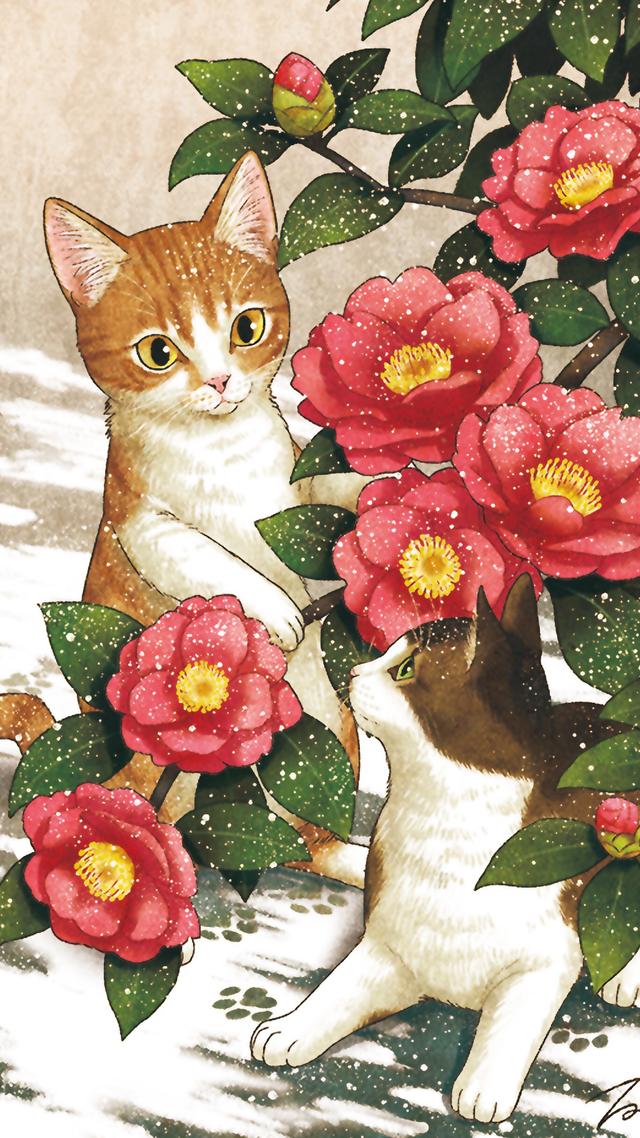 插画可爱简单的猫咪,一组可爱治愈系猫咪插画