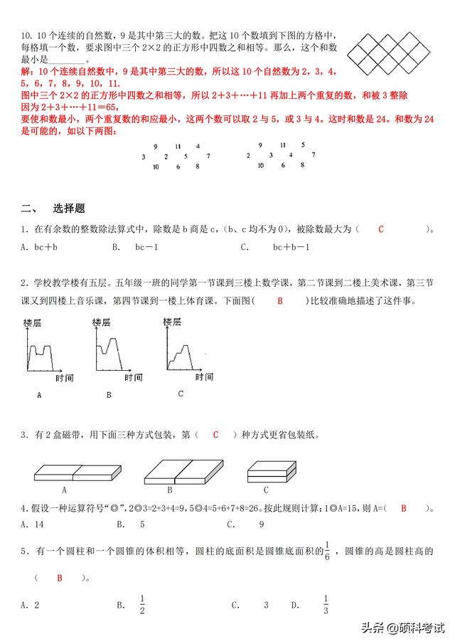 小升初数学重点中学分班试卷（21套）题型丰富，上重点班必备 小升初数学必考题型 第2张