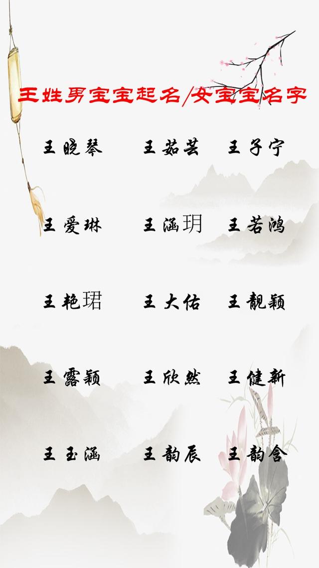 王姓名字大全