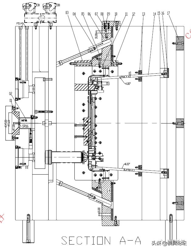 打印机底壳热流道注塑模设计+3d