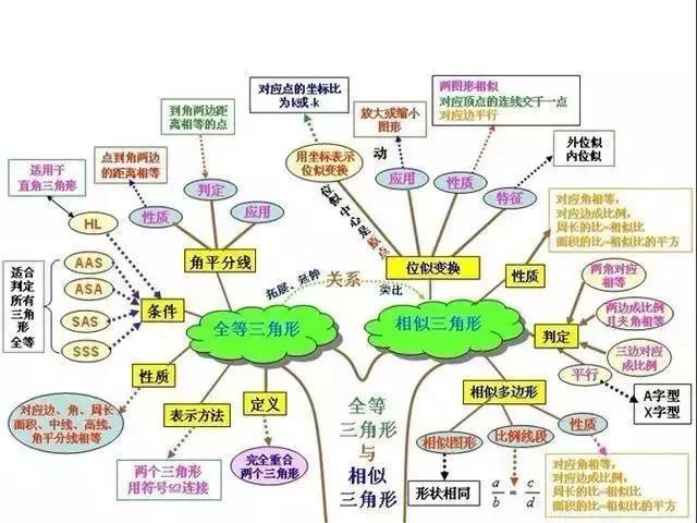 初中各科思维导图全汇总（语文、数学、地理、历史、化学、生物）