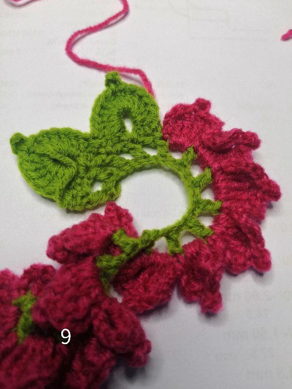 钩针平面玫瑰花(立体玫瑰花钩编图解)