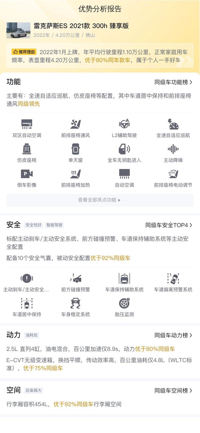 26萬多，享雷克薩斯ES300h臻享版，省心之選 - 