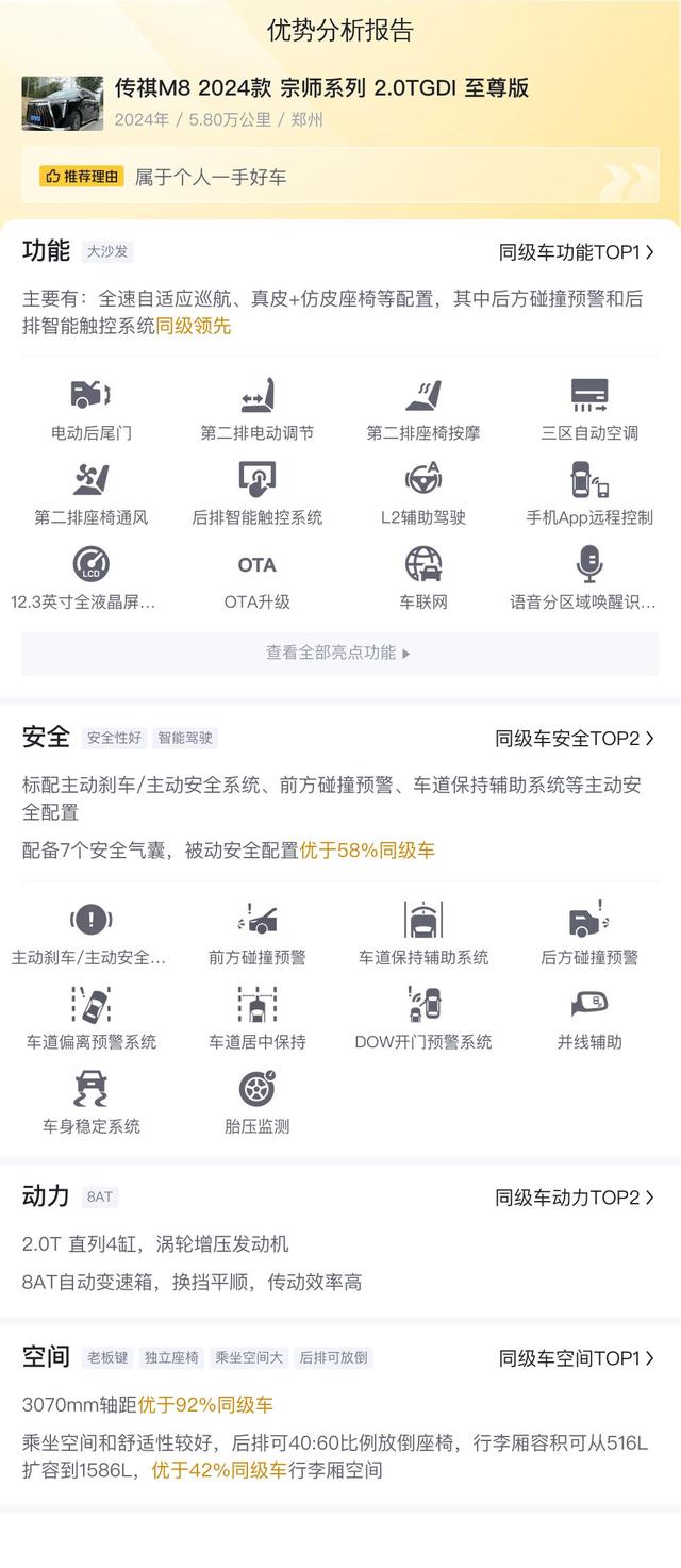 准新一手傳祺M8，5.8萬公里，20萬出頭家用商務都合適？ - 