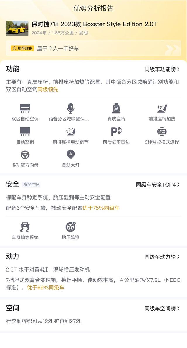 23款保時捷718Boxster，准新一手車，圓你跑車夢？ - 