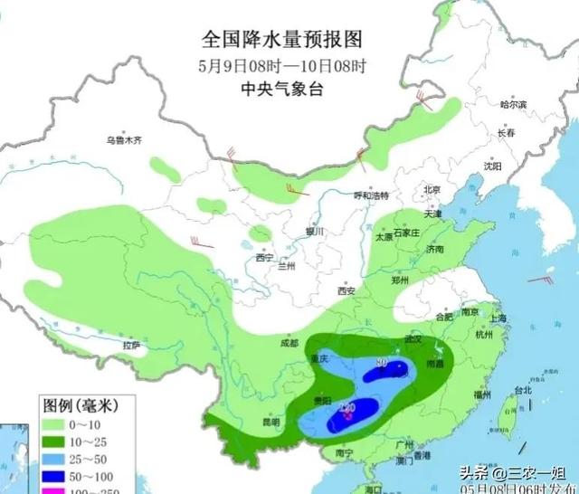 天气预报：9~13日全国预警特大暴雨降温来袭，汛期提前？农谚咋说