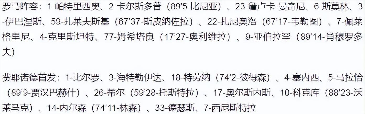 罗马1-0费耶诺德 夺首届欧协联冠军