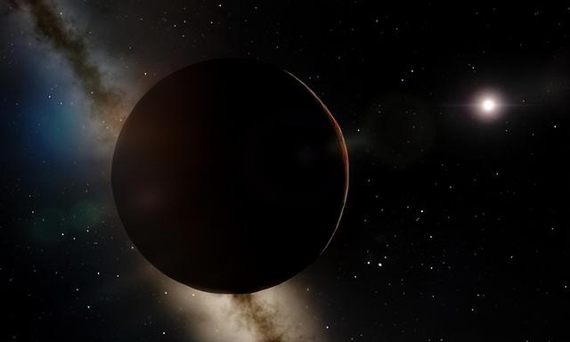 太阳系的黑暗地球，有各种天体，其中一个绕太阳一周要11400年