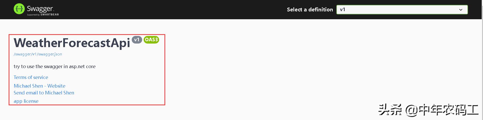 在ASP.NET Core web API中使用Swagger/OpenAPI（Swashbuckle）