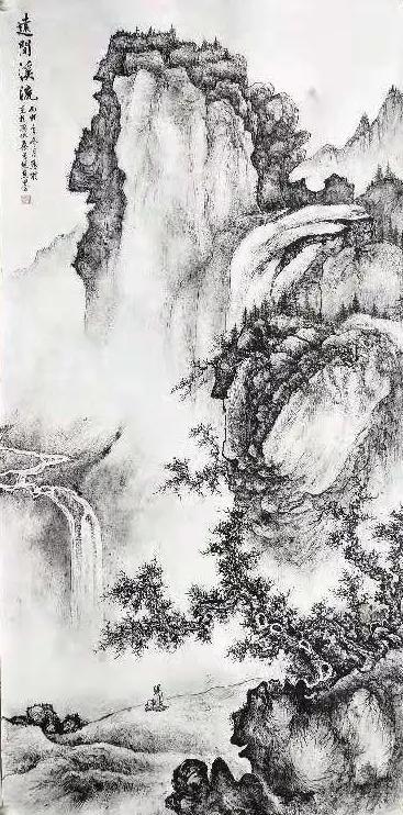 这幅精美的山水画有着幽雅的魅力和幽雅的意境插图