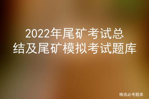 尾矿砂检测报告