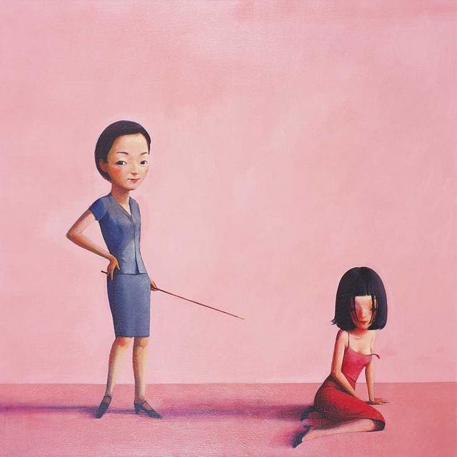 网友猜测,这幅画是刘野妻子吊打小三的真实场景还原.