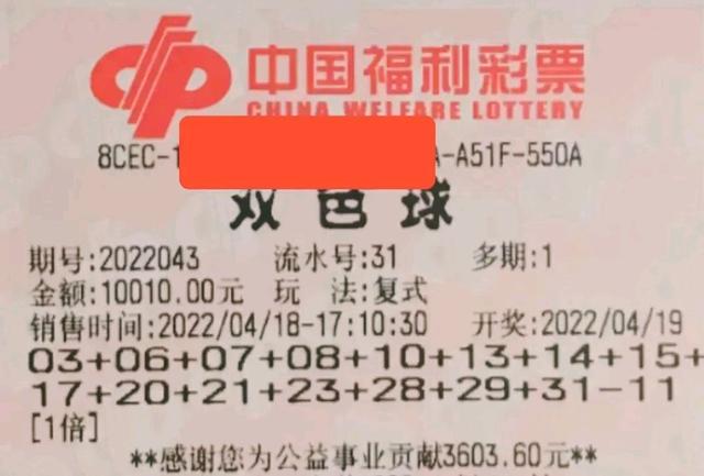 50倍冲击2.50亿！双色球第22043期晒票：不去抱怨，就会少些烦恼