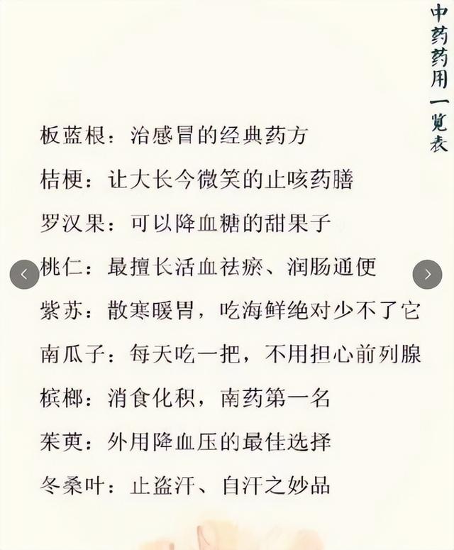 老中医推荐：68种中药药性一览表，非常实用，建议收藏