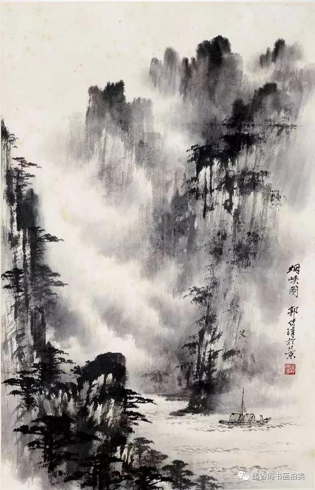 这幅精美的山水画有着幽雅的魅力和幽雅的意境插图
