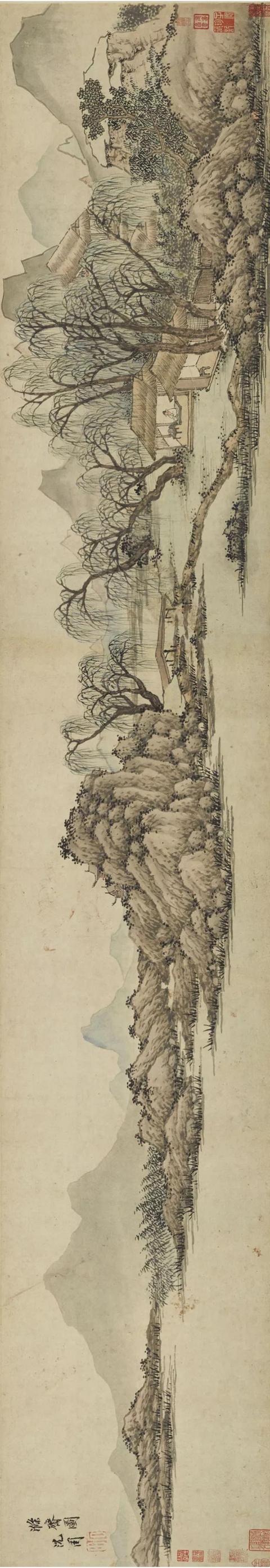 明代书画家沈周山水画选集（长卷）赏析插图