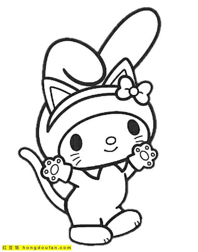 怎样画美乐蒂全身简笔画(11张可爱的粉红色my)(1)