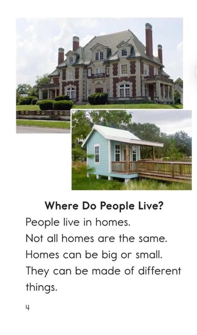 跟孩子一起读绘本《All  Kinds  of  Homes》,选自RAZ分级阅读