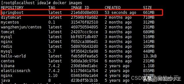 使用Dockerfile构建Springboot项目为Docker镜像，并发布测试通过