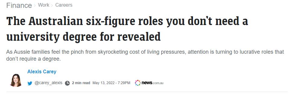 盘点澳洲六大高薪职业，有的无需经验学历，年薪可达6位数