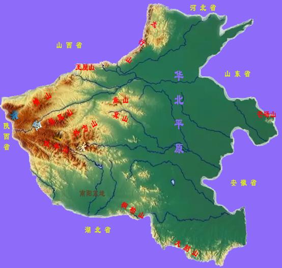 太行山脉分布图,河南省山脉地形图(太行山跨北京,山西,河北,河南4省)