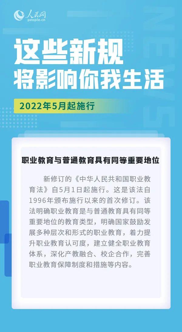 这些法律法规，5月1日起施行