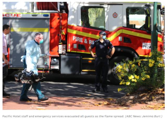 添乱！澳洲疫情形势紧张，一妇女却纵火烧毁隔离酒店